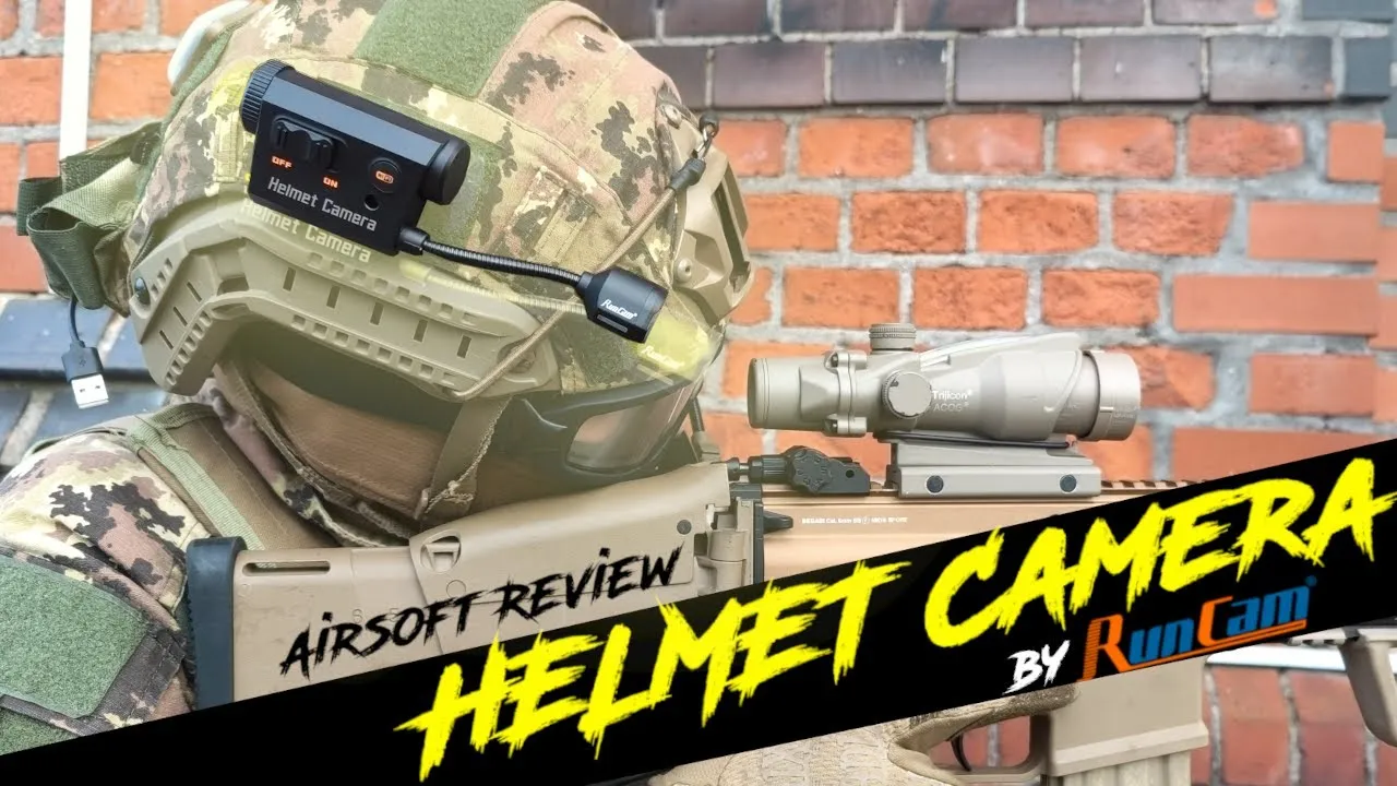 RunCam Helmet Camera 4K Face Mask Recorder Airsoft Recording Long Battery Life 1920*1080 60fps Built-in Wifi thumbnail 2