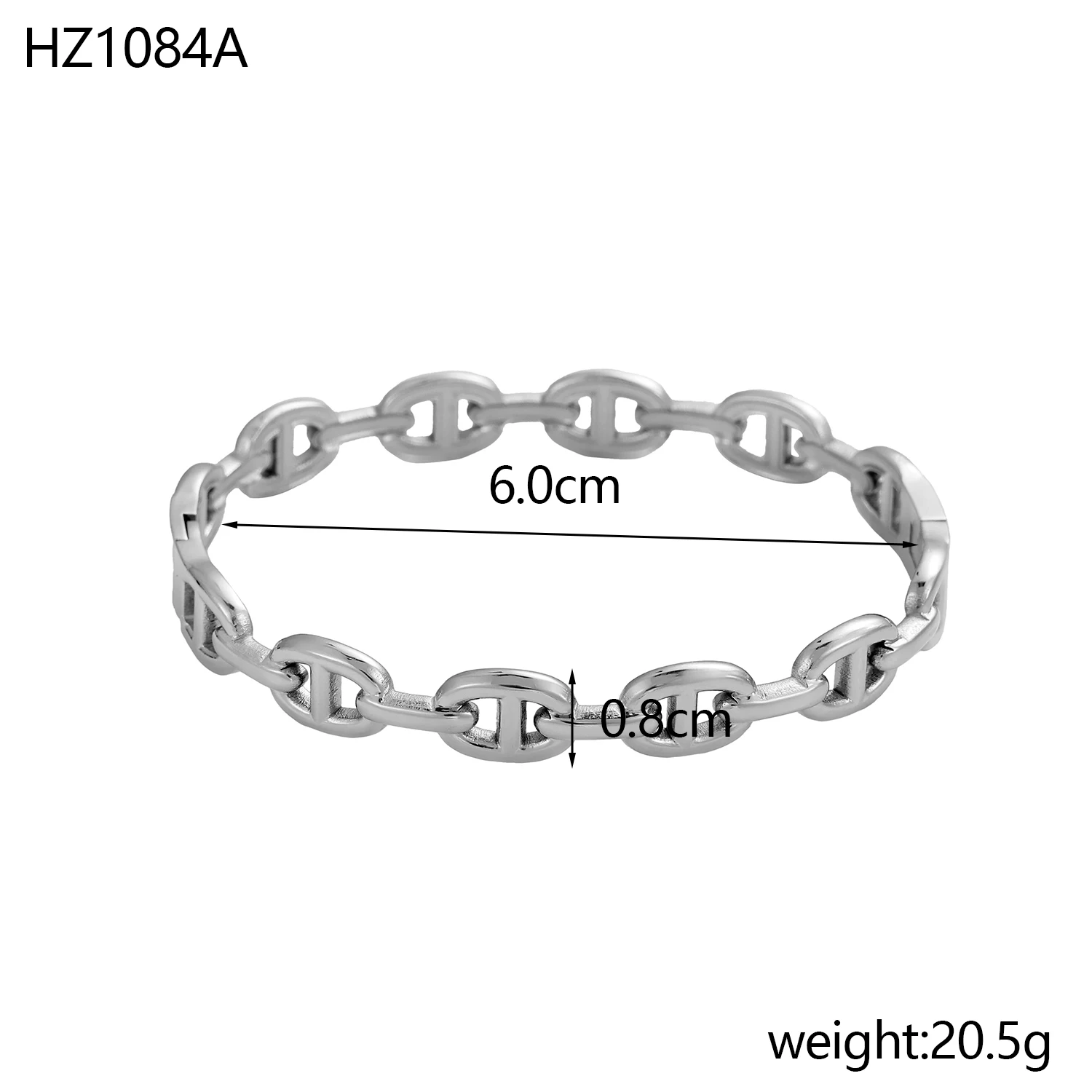 Titanium Steel Bracelet For Women Not Fade Plated 18k Gold Pig Nose Stainless Steel Hand Jewelry