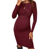 Alice Round Neck Pregnancy Maternity Dress 5