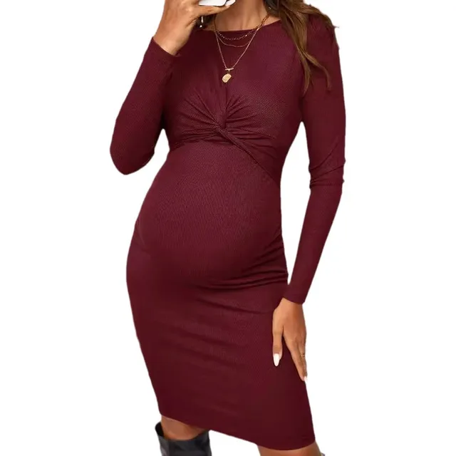 Alice Round Neck Pregnancy Maternity Dress 5