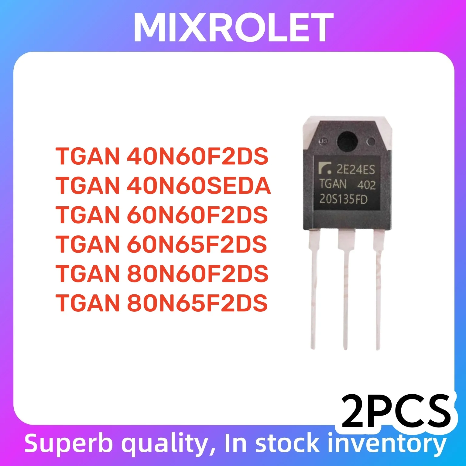 2PCS TGAN 40N60F2DS 40N60SEDA 60N60F2DS 60N65F2DS 80N65F2DS 80N60F2DS TGAN40N60SEDA TGAN60N60F2DS TGAN60N65F2DS TGAN80N65F2DS