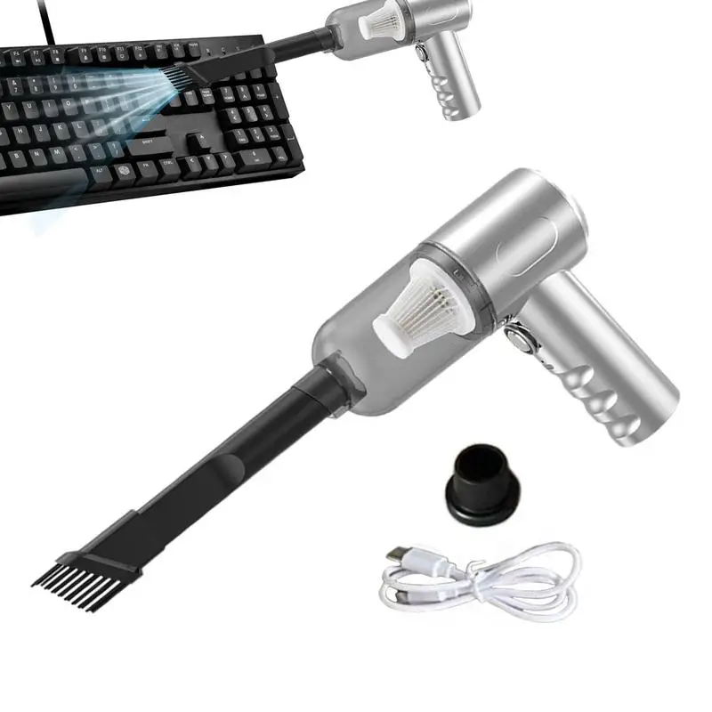 휴대용 자동차 진공 청소기, USB 충전, 2 in 1 흡입 깍지 먼지 송풍기 청소 도구, 자동차 전자 제품