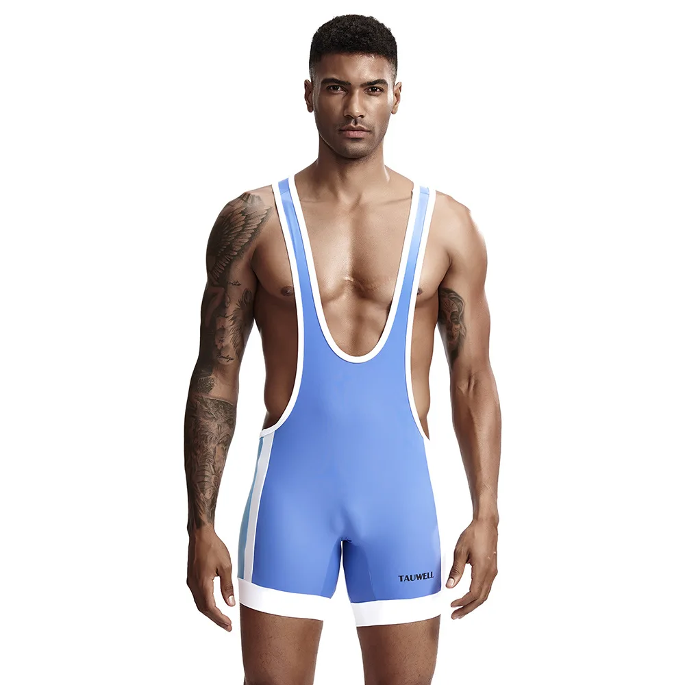 

Mens Sleeveless Wrestling Suit Boxing Skinsuit Weightlifting Clothing Gym Match Tights Training Wrestling