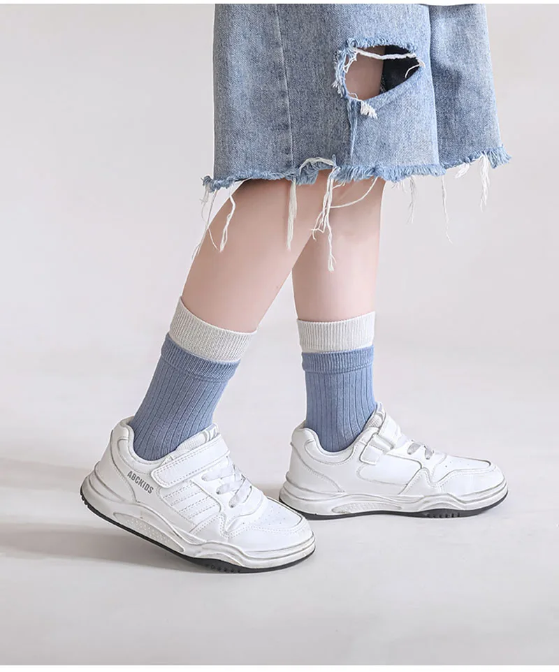 Autumn Baby Tube Socks Color Block Kids Stripe Socks