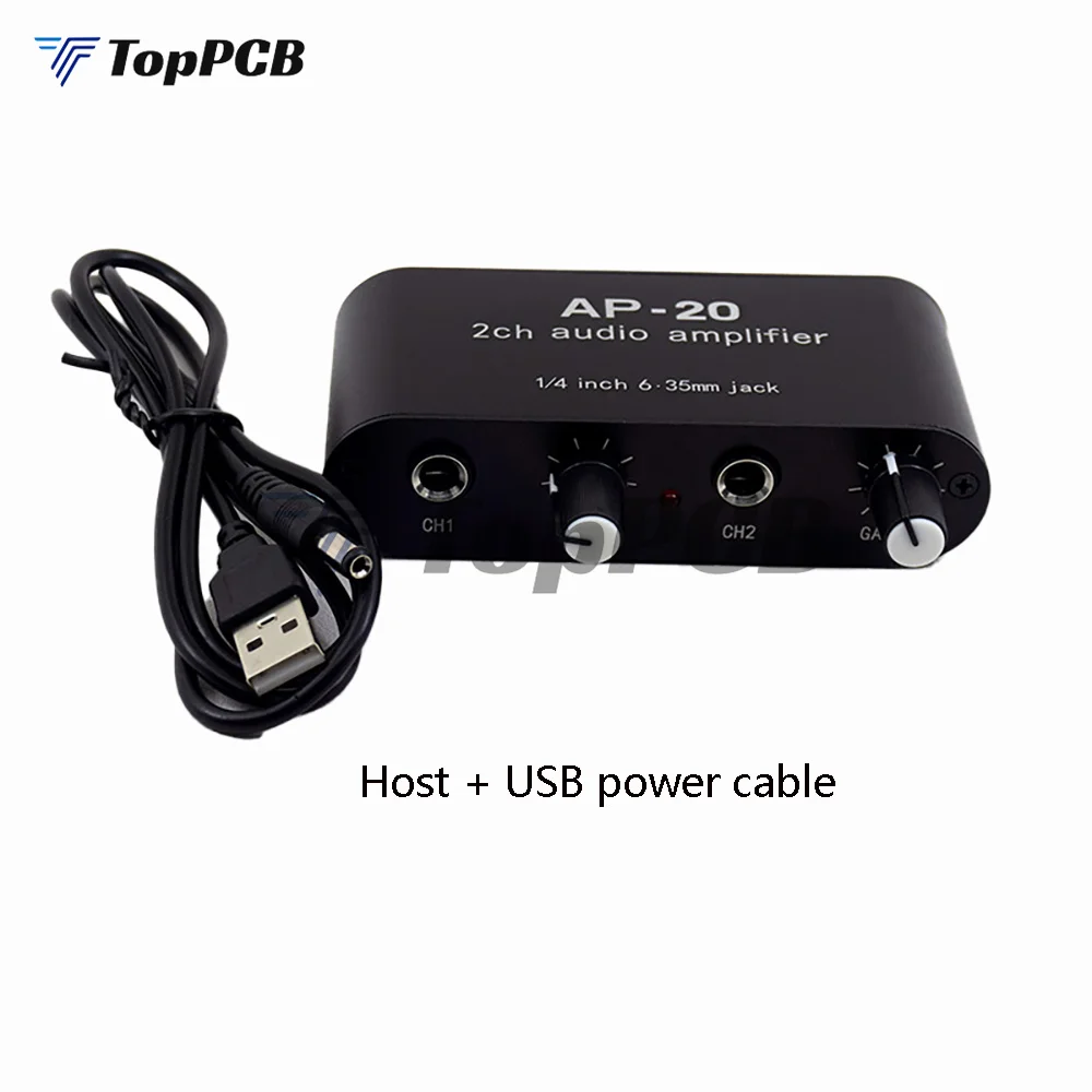 Preamplificatore 2 Canali 0-20 DB – Ingresso Bilanciato E Uscita 6,35 Mm Per Microfoni E Strumenti