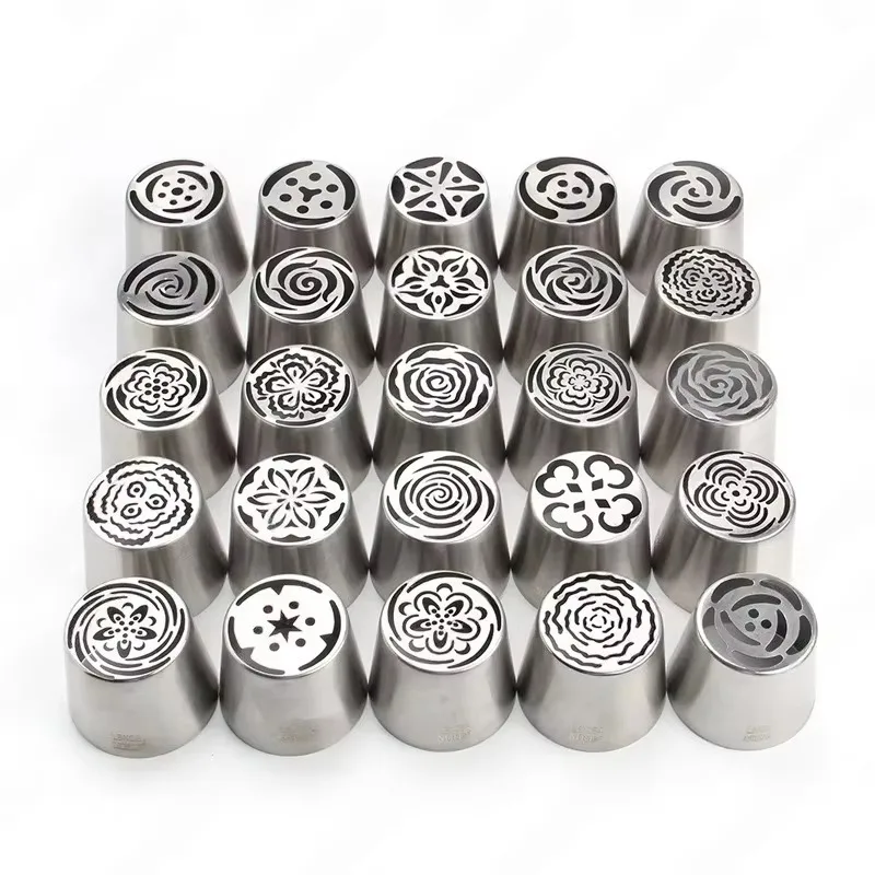 Stainless Steel Rose Flower Nozzle Russian Marshmallow Piping Nozzles 1Pc for DIY Baking Cake Decoration Piping Cream Decor Tools cake decorating tip set cake icing nozzles baking nozzle set cake decorating nozzle set