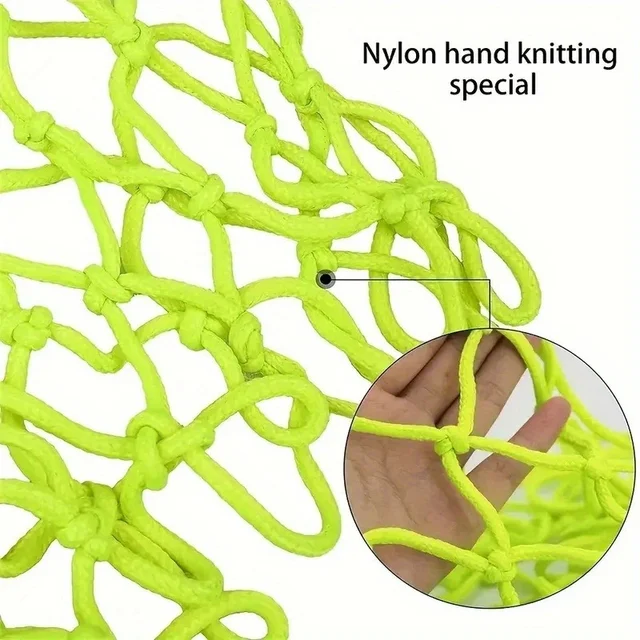 50CM Standard Luminous Basketball Net Green Fluorescent Basketball Net Self Luminous Children's Basketball Frame Net 1PC 5