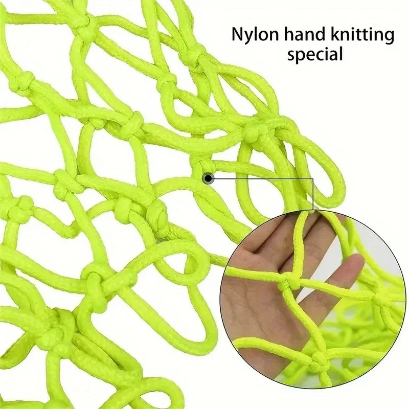 50CM Standard Luminous Basketball Net Green Fluorescent Basketball Net Self Luminous Children's Basketball Frame Net 1PC 5