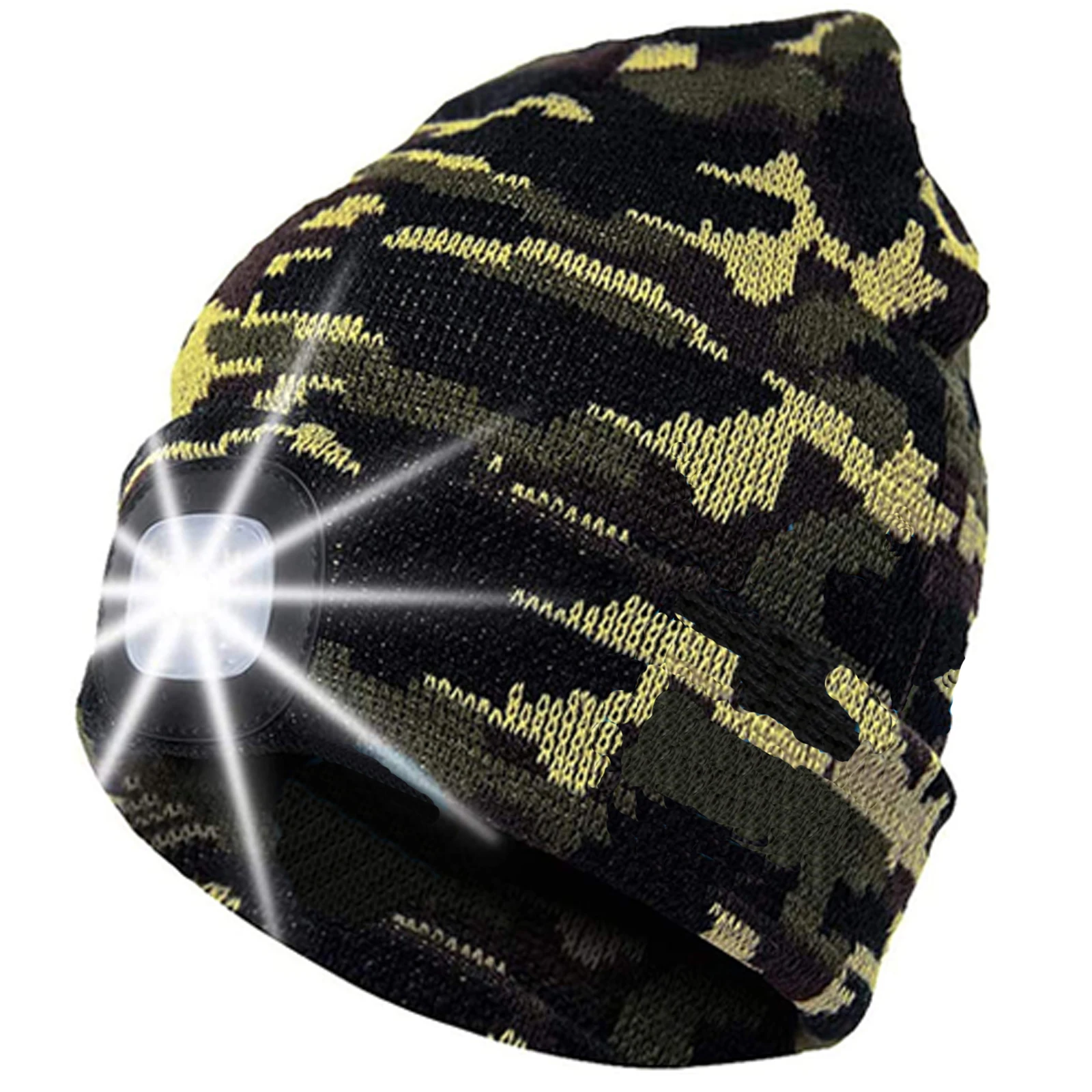 LED Beanie Hat with Light, Unisex Hands Free Headlamp Cap, Warm Winter Knit Hat 6