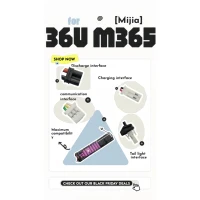 Batterie longue portée M365 M356 Pro, étanche IPX7, protection BMS, contrôle d'application Bluetooth, CE ignorant, 36V, 7,8 Ah 2