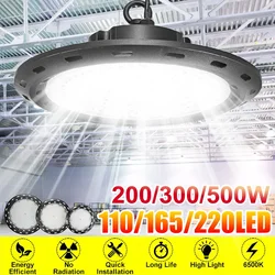200/300/500W 220V 6500K LED Garage Light UFO Industrial Lighting Warehouse Led High Bay Ceiling Light For Home Workshop Lamp