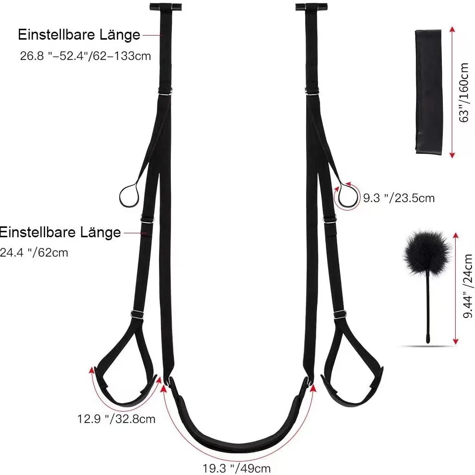 Sex Swings Eye Mask Feather Kit For Couples Exotic Suspend Mat Door Sex Swing Condole Belt BDSM Women's Sext Toy Adult Toys 18+