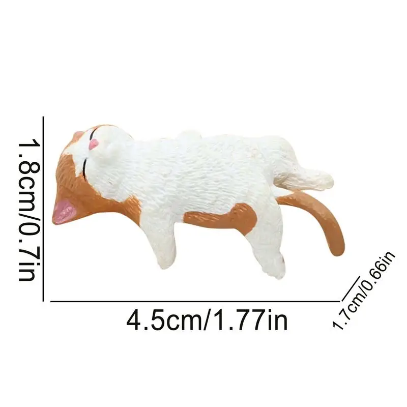 Miniature Cat Figurines Small Animal Cat Figurines Cute Cat Figurine Computer Monitor Decor Animal Cat Figurines for Home Desk - 6