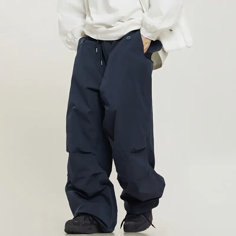 

ARENS Parachute Wide Leg Pants for Men American Street Overalls Cargo Trousers Male Hip Hop Loose Casual Oversize Straight
