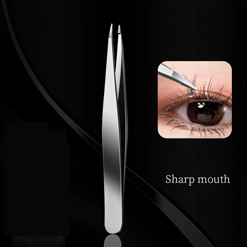 전문 핀셋 4개 세트 - 눈썹 제모, 파편 및 자란 제모 및 남성 및 여성에게 적합