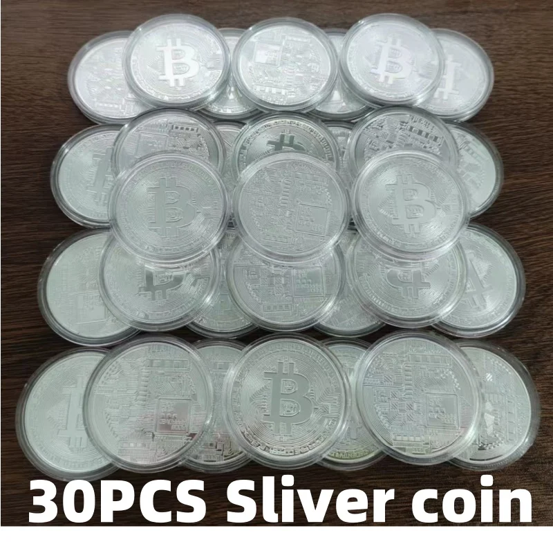 Gold Plated Collectible Bitcoin Coin – Commemorative Art Piece with Display Case