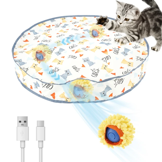 Cat Interactive Toy Ball in Pouch Fast Rolling Hide Automatic Moving Bouncing Pet Smart Toy Interactive Kitten Indoor Ball Cat Interactive Toy Ball in Pouch Fast Rolling Hide Automatic Moving Bouncing Pet Smart Toy Interactive Kitten Indoor Ball