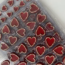 

6pcs Red Heart Buttons Metal Buckles For Women Winter Sweater Coat Diy Supply 15/23mm Clothing Sewing Decorative Handwork 2022