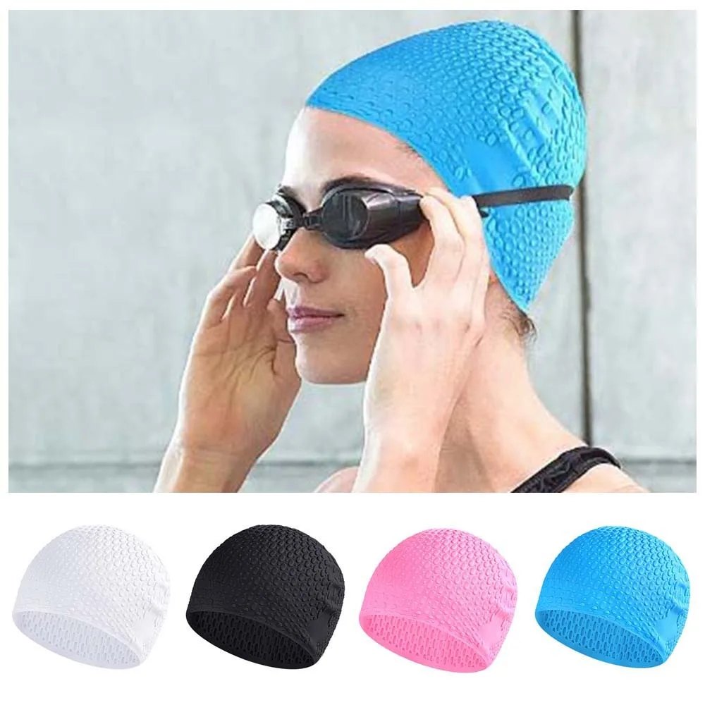 Comfortable Silicone Swimming Cap Waterproof High Elastic Swimming Hat Solid Color Wear-resistant Bathing Caps Beach