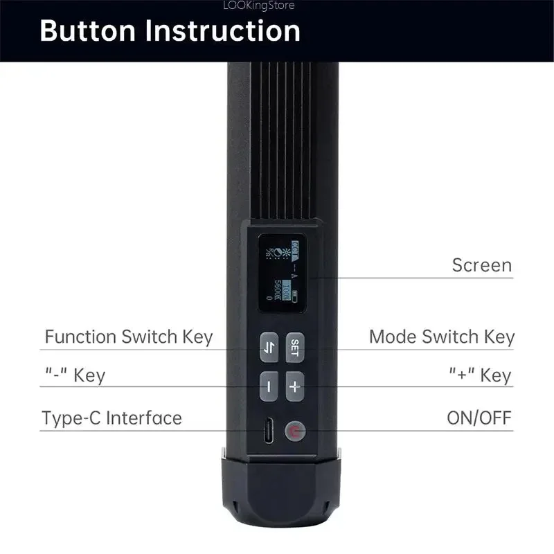 VILTROX K60 RGB Video Light Stick 20W 2500K-8500K APP 26 FX Photo Studio Kits Photography Lighting 6