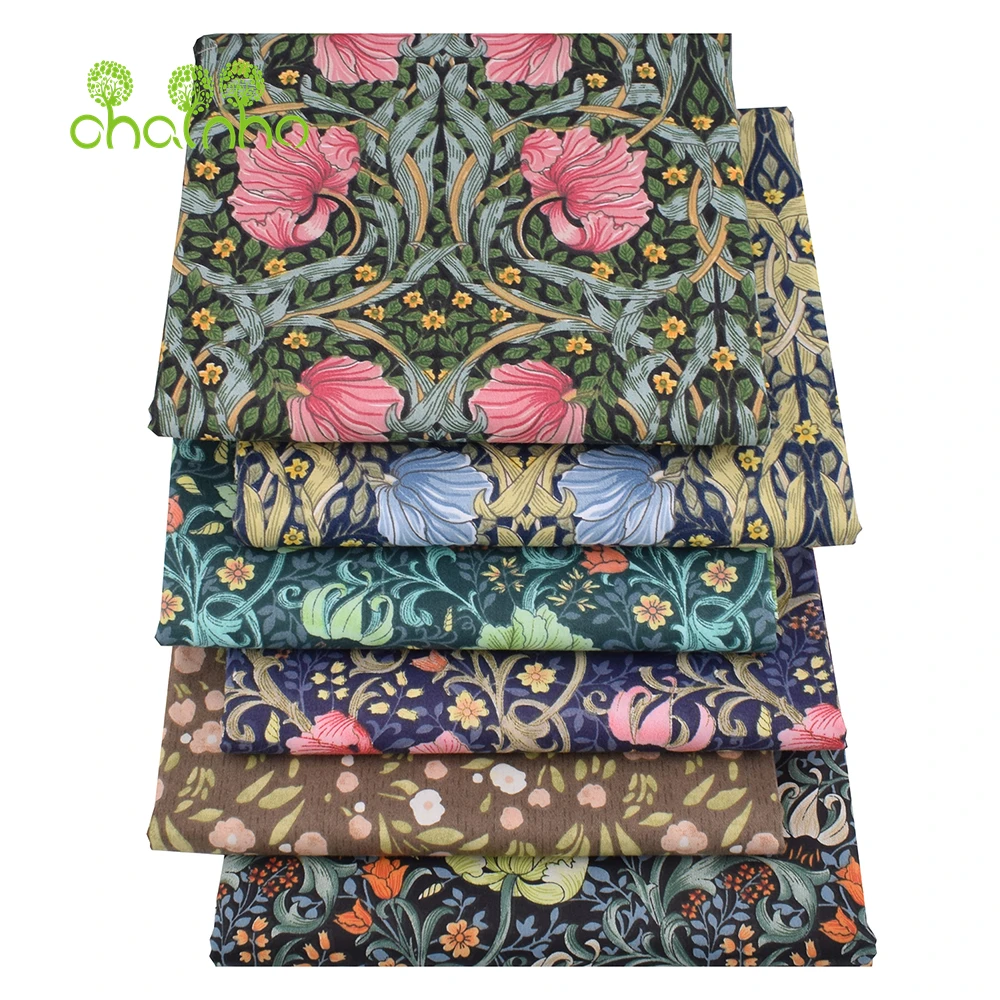 Chainho,Printed Twill Weave Cotton Fabric,DIY Quilting Sewing Material,Handmade Textile,Patchwork Cloth,Cartoon Series,25C15