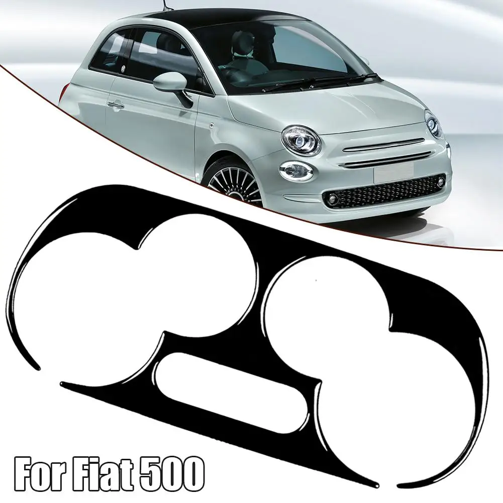 

1 шт. крышка панели управления для салона автомобиля A/c черная для Fiat 500 ручная климатическая консоль внутренняя отделка крышка автомобильные аксессуары