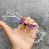Square Transparent Men's Reading Glasses Vintage Frames Computer Blue Light Blocking TR90 Male Presbyopic Eyeglasses Leesbril +2 2