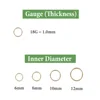 2/8PCS Seamless 316L Stainless Steel Nose Ring Hoop Earrings for Women Men Septum Helix Tragus Ear Piercing Jewelry Tiny 6-12mm 3