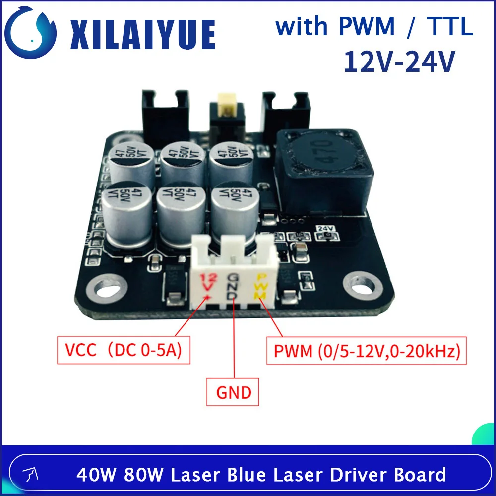 DIY Laser Driver Board 12V24V 15W 40W 80W Laser Driver Blue Laser