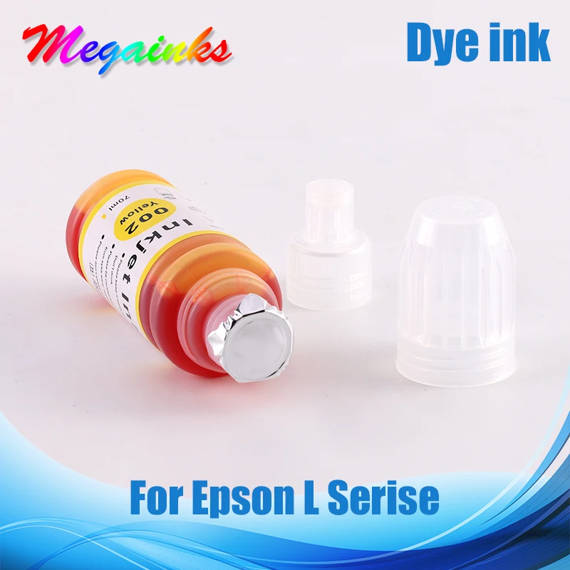 4PCS Refill Dye Ink For Epson Eco Tank L4158 L4168 L6168 L6178 L6198 L4156 L6166 L6176 L4165 L4166 L4167 L4163 Desktop Printer