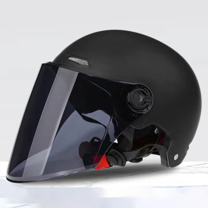 Casco de motocicleta ventilado para mujer, Scooter visera de oreja, adultos, verano, envío - AliExpress