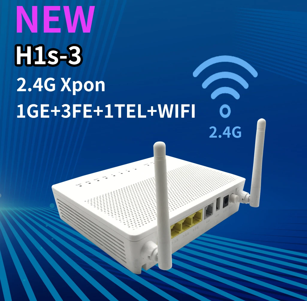 5 Pz Usato Xpon Onu Gpon Ont 1Ge + 3Fe + 1Tel + Wifi 2.4G Modem Di Seconda Mano Fibra Ottica Onu Epon Fibra Home Router Spedizione Gratuita