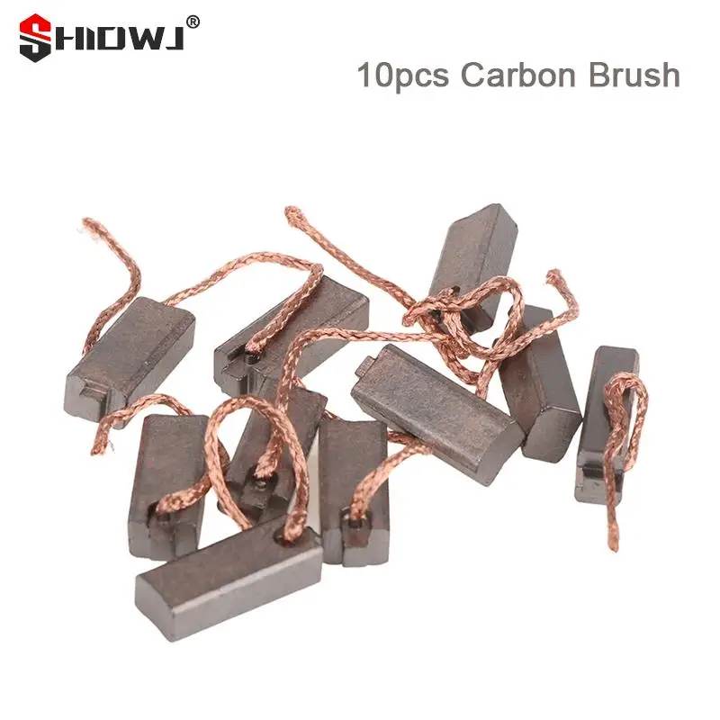 Electric Generator Motor Carbon Brushes Car Alternator Power Tools Generic Car Regulator Copper 5*7*19mm 10pcs carbon brushes