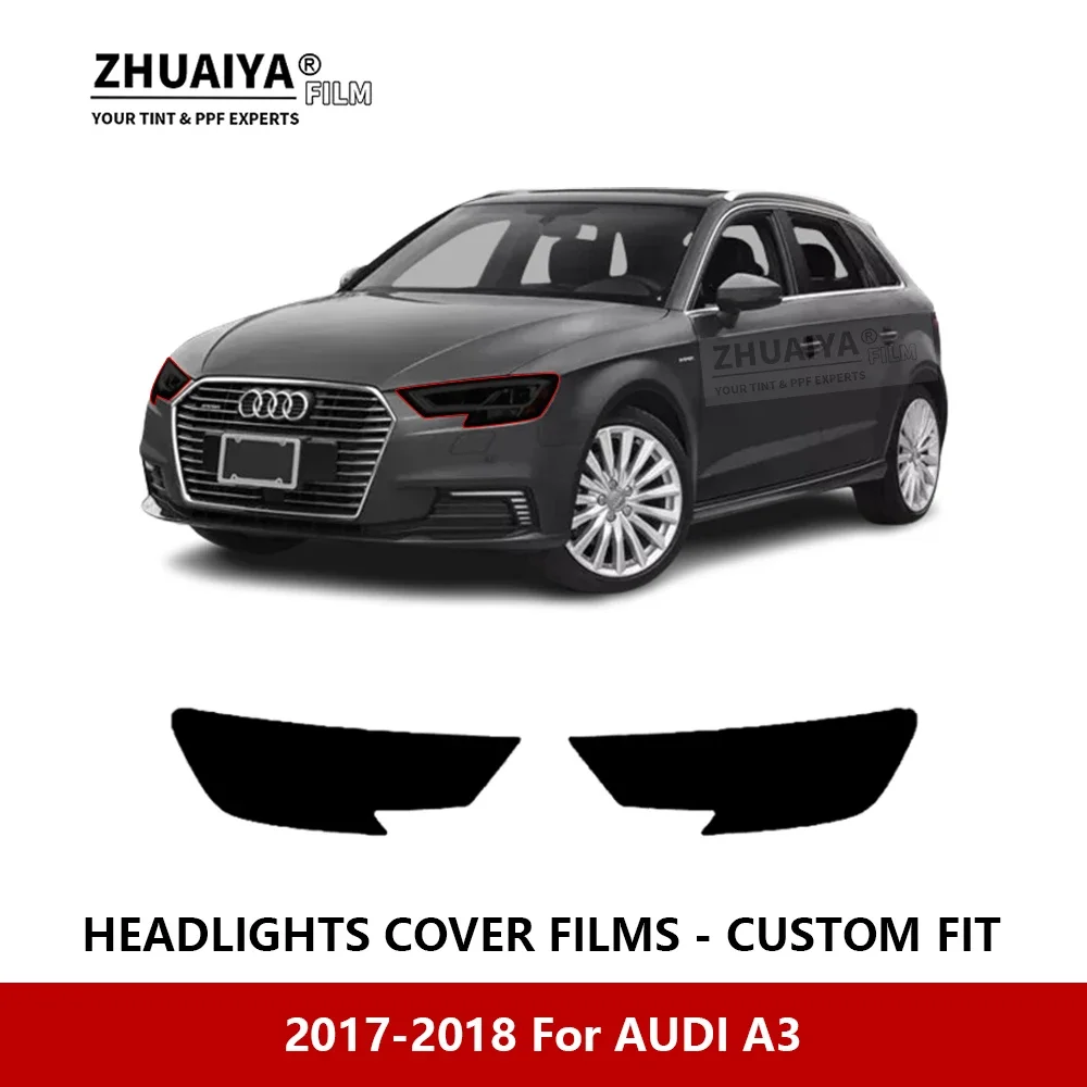 

For AUDI A3 2017-2018 Car Exterior Headlight Anti-scratch PPF precut Protective film Repair film Car stickers Accessories
