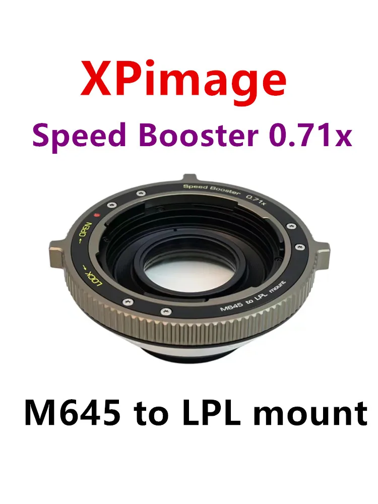 Xpimage Speed Booster 0.71X Adattatore Di Bloccaggio Riduttore Focale Put Obiettivo Mamiya 645 Per Telecamera Di Montaggio Arri Lpl Per Mini Lf Alexa 