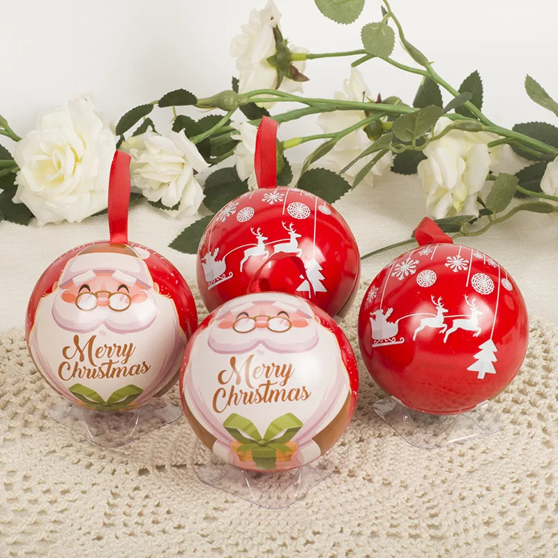 thumbnail image 1 of Adorno navideño colgante con forma de bola de hadas, caja de regalo de dulces navideños, colgante creativo con forma de bola de hierro, artículo navideño, colgante de ambiente, 1 of 4