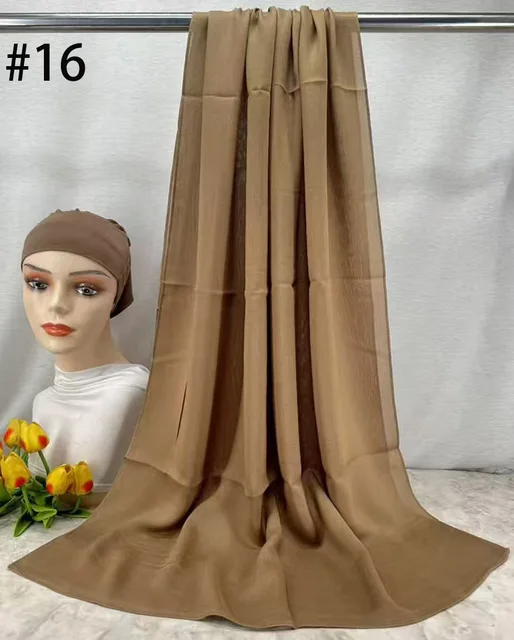 Mini Hijab Modal avec sous-bonnet – Ensemble Basique Extensible, Foulard Fin et Respirant, Protection Solaire, Voile 165*50cm