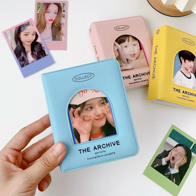 Kpop – classeur de cartes Photo, mignon Album Photo, Mini porte-carte Photo 3 pouces, cœur d'amour creux, collecteur de livres, Machine à relier Fajas 6