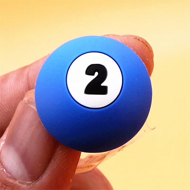 Original 1pcs Billiards Shape PVC Shoe Charms Accessories 3D Black 8 Blue 2 Orange 5 Balls Jeans Pins Upper Decorations Buckle