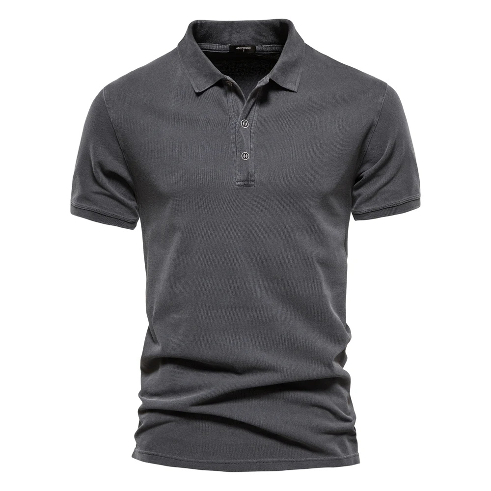 AIOPEON 100% Cotton Solid Color Men’s Polo Shirts Casual Short Sleeve Turndown Men’s Shirts Fashion Streetwear Polos for Men Best Sellers In Men's Clothing AIOPEON 100% Cotton Solid Color Men’s Polo Shirts Casual Short Sleeve Turndown Men’s Shirts Fashion Streetwear Polos for Men Best Sellers In Men's Clothing