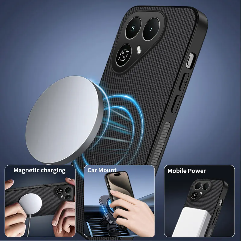Luxury Carbon Fiber Texture Magnetic Ultra-Thin Shockproof Case