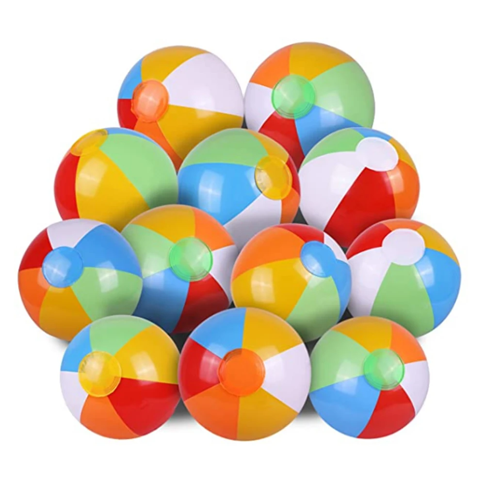 25CM Colorful Baby Kids Learning Beach Ball Sea Swimming Pool Water Play Ball Inflatable Children Educational Toys Beach 1/2PCS