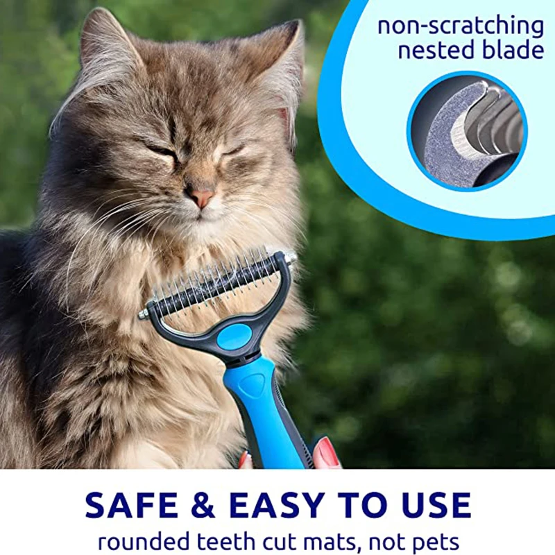 HOP Home Of Paws Pettine Per Toelettatura Di Animali Domestici Premium Pettine Per Cani Con Rifinitura Per Animali Domestici In Acciaio Inossidabile Pettini Per Spargimento Di Cani - Foto 6