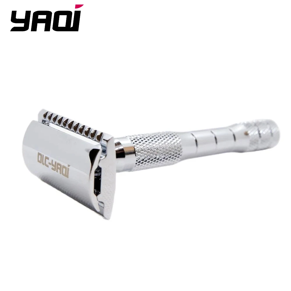 Yaqi Chrome Color Wet Shaving Double Edge Safety Razor Gift classic mens shaving soft shaving adjustable safety razor double edge stainless steel