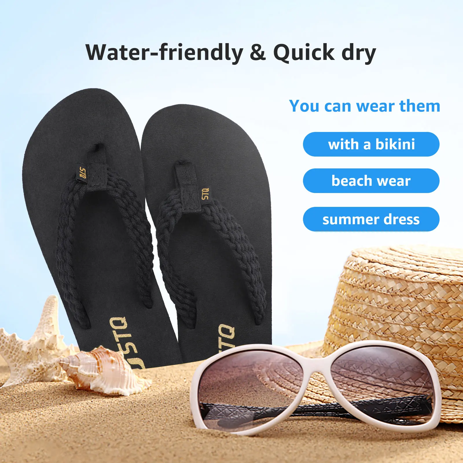 Women Men Yoga Mat Flip Flops Arch Support Non-slip Thong Sandals Summer  Slippers Beach Sandals Comfortable Casual Shoes - AliExpress