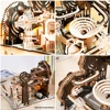 DIY Assemble 3D Wooden Puzzle Marble Run Set - Mechanical Model Building Kits for Adult Kids - STEAM Educational Toys and Gifts 3