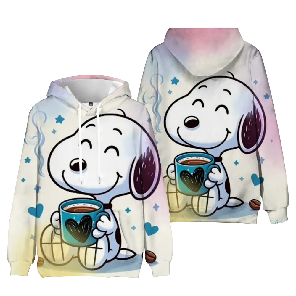 thumbnail image 1 of Suéter para padres e hijos adultos de primavera y otoño de 2024 con impresión 3D de dibujos animados de Snoopy y personalidad, moda urbana, 1 of 5