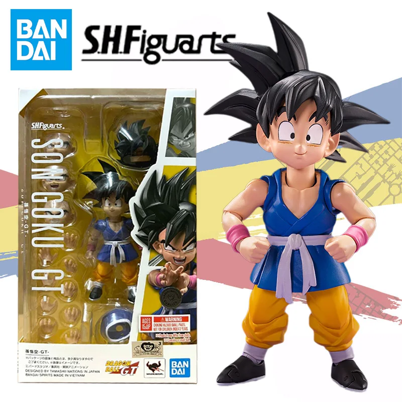 

Bandai Original S.H.Figuarts SHF Dragon Ball GT Young Son Goku GT Anime Action Figure Finished Model Robot Toy Gift for Children