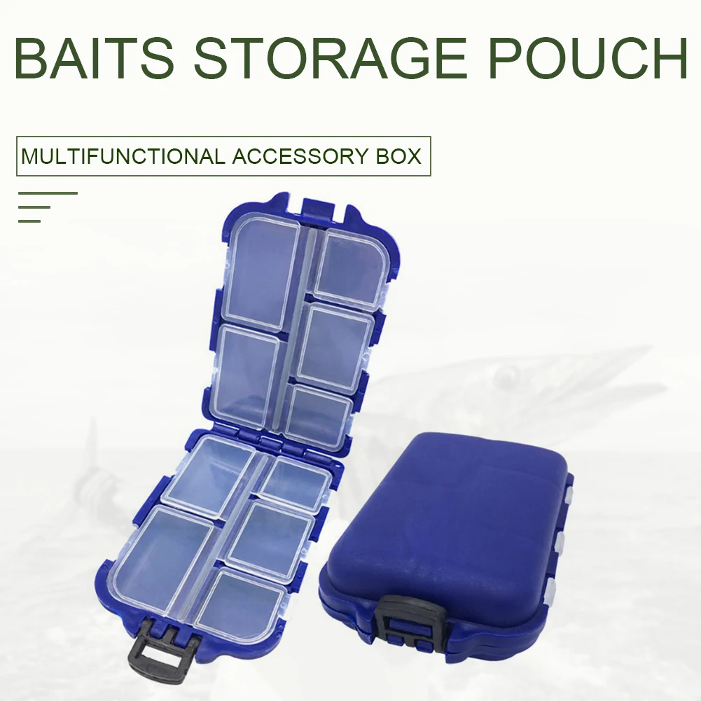 Fishing Lure Box 10 Compartments Baits Box Waterproof Multi Purpose Hook  Storage Case Fishing Tackle Pesca