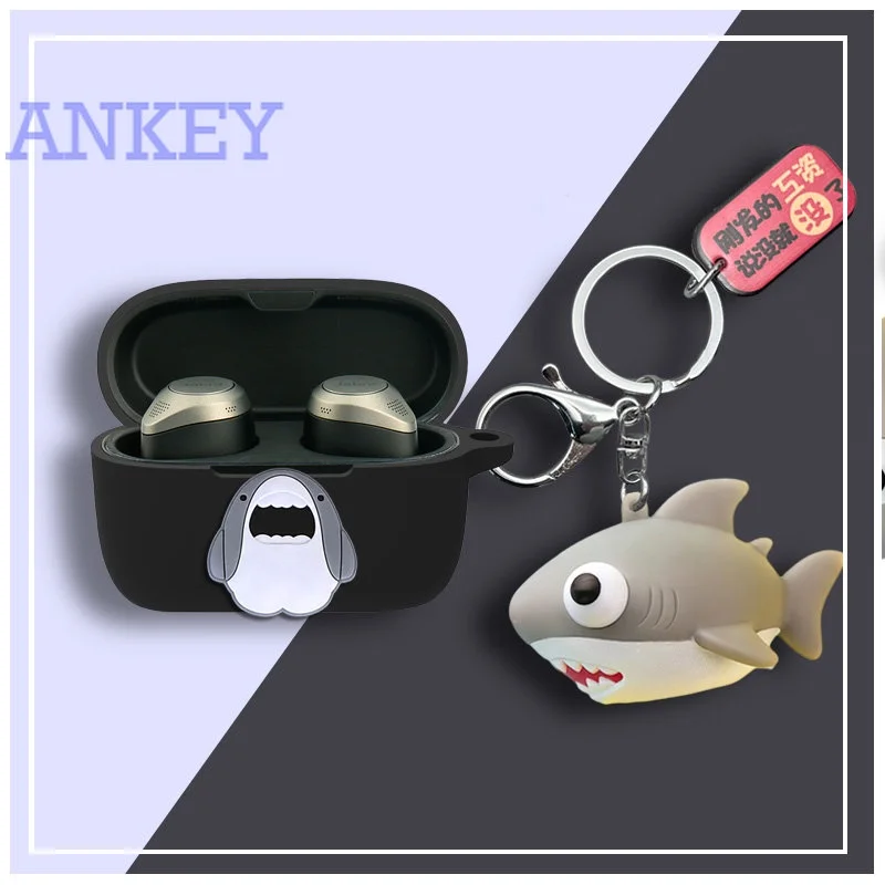 Custodia Per Jabra Elite 85T Auricolare Protettiva Shark Wireless Bluetooth Cover Soft Silicone Shell